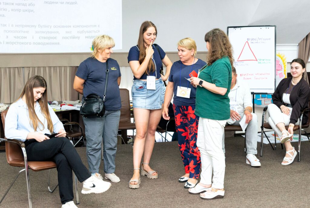 Participants yearly Compass human rights training seminar for Ukrainian teachers and youth workers in Lviv engaged in discussion
