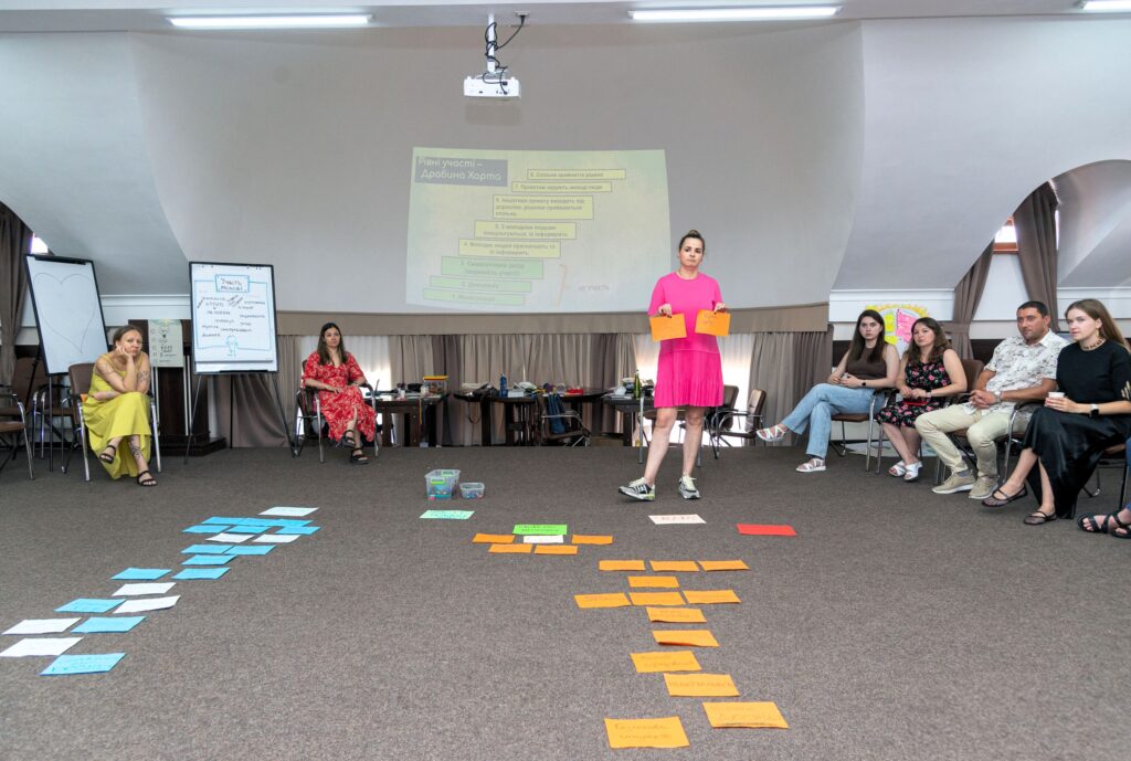 Wergeland trainer and coordinator Olha Donets at the yearly Compass human rights training seminar for Ukrainian teachers and youth workers in Lviv