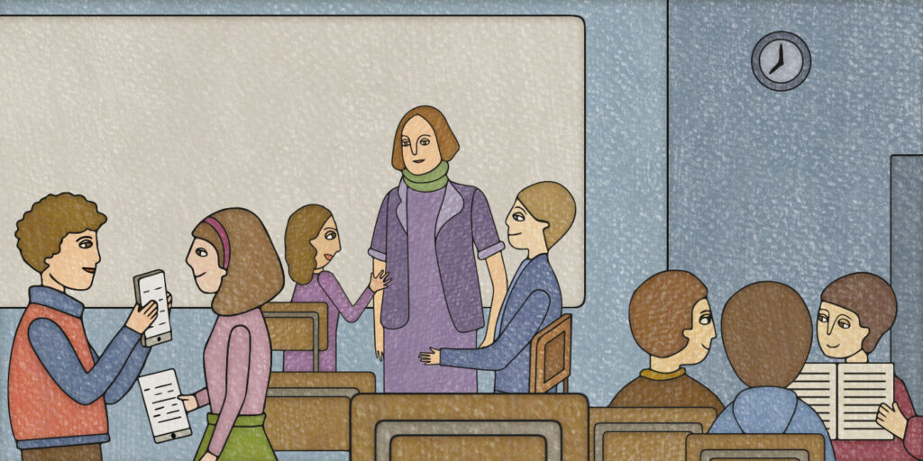 LINES THAT SPEAK: The distinctive artwork for the course was made by the young Ukrainian artist, Eva Hrynyk.